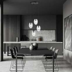 Emibig Pendellampa Astral Stål Svart | Passande för 4x E14 - Max 10W