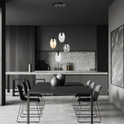 Emibig Pendellampa Astral Stål Svart | Passande för 4x E14 - Max 10W