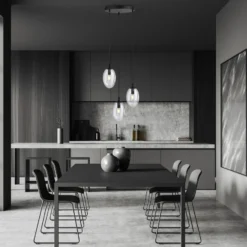 Emibig Pendellampa Astral Stål Svart | Passande för 3x E14 - Max 10W