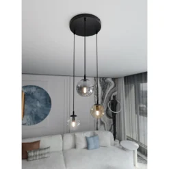 Emibig Pendellampa Cosmo Stål Svart | Passande för 3x E14 - Max 10W