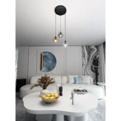 Emibig Pendellampa Cosmo Stål Svart | Passande för 3x E14 - Max 10W