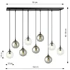 Emibig Pendellampa Cosmo Stål Svart | Passande för 9x E14 - Max 10W