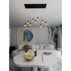 Emibig Pendellampa Cosmo Stål Svart | Passande för 9x E14 - Max 10W