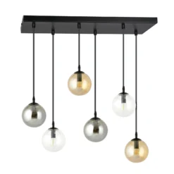 Emibig Pendellampa Cosmo Stål Svart | Passande för 6x E14 - Max 10W