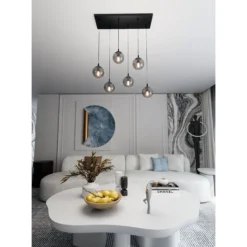 Emibig Pendellampa Cosmo Stål Svart | Passande för 6x E14 - Max 10W