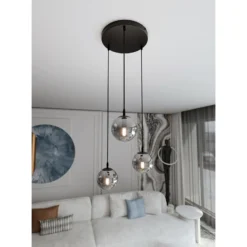Emibig Pendellampa Cosmo Stål Svart | Passande för 3x E14 - Max 10W