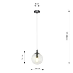 Emibig Pendellampa Cosmo Stål Svart | Passande för 1x E14 - Max 10W
