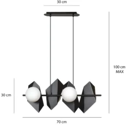 Emibig Pendellampa Drifton Stål Svart | Passande för 4x E14 - Max 10W