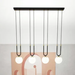 Emibig Pendellampa Glam Stål Svart | Passande för 4x E14 - Max 10W