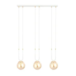 Emibig Pendellampa Glam Stål Vit | Passande för 3x E14 - Max 10W