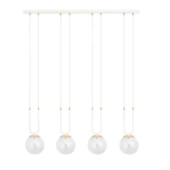 Emibig Pendellampa Glam Stål Vit | Passande för 4x E14 - Max 10W