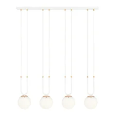 Emibig Pendellampa Glam Stål Vit | Passande för 4x E14 - Max 10W