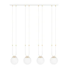Emibig Pendellampa Glam Stål Vit | Passande för 4x E14 - Max 10W