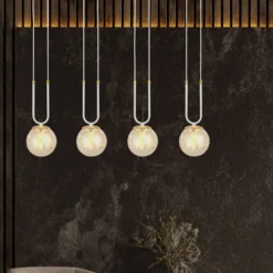 Emibig Pendellampa Glam Stål Vit | Passande för 4x E14 - Max 10W