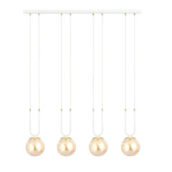 Emibig Pendellampa Glam Stål Vit | Passande för 4x E14 - Max 10W