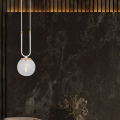 Emibig Pendellampa Glam Stål Vit | Passande för 1x E14 - Max 10W