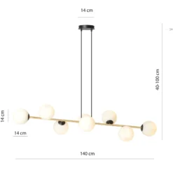 Emibig Pendellampa Gravity Stål Svart | Passande för 8x E14 - Max 10W
