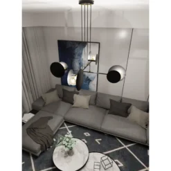Emibig Pendellampa Idea Stål Svart | Passande för 4x E27 - Max 10W