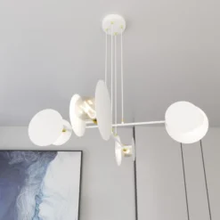 Emibig Pendellampa Idea Stål Vit | Passande för 4x E27 - Max 10W