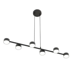 Emibig Pendellampa Megara Stål Svart | Passande för 6x GX53 - Max 12W