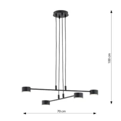 Emibig Pendellampa Modus Stål Svart | Passande för 4x GX53 - Max 12W