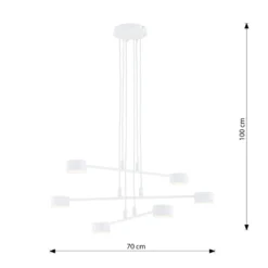 Emibig Pendellampa Modus Stål Vit | Passande för 6x GX53 - Max 12W