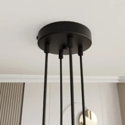 Emibig Pendellampa Motif Stål Svart | Passande för 4x E27 - Max 15W