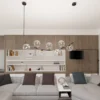 Emibig Pendellampa Ritz Stål Svart | Passande för 7x E14 - Max 10W