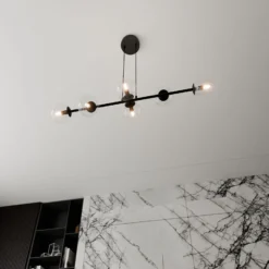 Emibig Pendellampa Rossi Stål Svart | Passande för 6x E14 - Max 10W