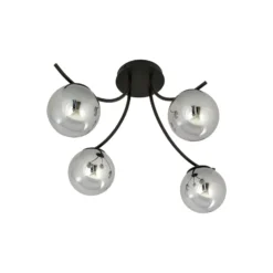 Emibig Taklampa Boston Stål Svart | Passande för 4x E14 - Max 10W