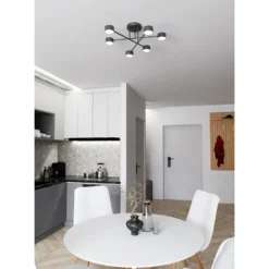 Emibig Taklampa Halo Stål Svart | Passande för 6x GX53 - Max 8W