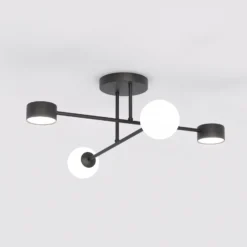 Emibig Taklampa Holon Stål Svart | Passande för 2x G9 - Max 8W, 2x GX53 - Max 12W