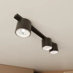 Emibig Taklampa Nano Stål Svart | Passande för 3x GU10 (AR111) - Max 12W