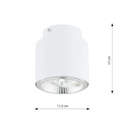 Emibig Taklampa Nano Stål Vit | Passande för 1x GU10 (AR111) - Max 12W
