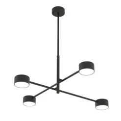 Emibig Taklampa Natsu Stål Svart | Passande för 4x GX53 - Max 12W