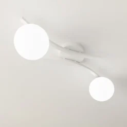 Emibig Taklampa Opus Stål Vit | Passande för 2x E14 - Max 10W