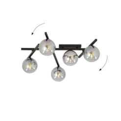 Emibig Taklampa Smart Stål Svart | Passande för 5x E14 - Max 10W