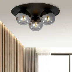 Emibig Taklampa Solar Stål Svart | Passande för 3x E14 - Max 10W