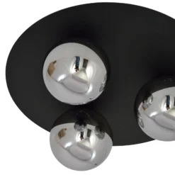 Emibig Taklampa Solar Stål Svart | Passande för 3x E14 - Max 10W