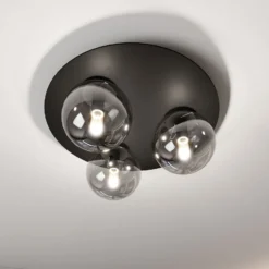 Emibig Taklampa Solar Stål Svart | Passande för 3x E14 - Max 10W
