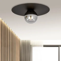 Emibig Taklampa Solar Stål Svart | Passande för 1x E14 - Max 10W