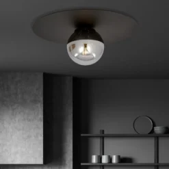 Emibig Taklampa Solar Stål Svart | Passande för 1x E14 - Max 10W