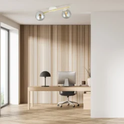 Emibig Taklampa Splendi Stål Vit | Passande för 2x E14 - Max 10W