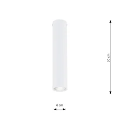 Emibig Taklampa Tecno Stål Vit | Passande för 1x GU10 - Max 8W