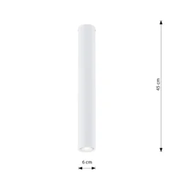 Emibig Taklampa Tecno Stål Vit | Passande för 1x GU10 - Max 8W