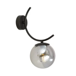 Emibig Vägglampa Boston Stål Svart | Passande för 1x E14 - Max 10W
