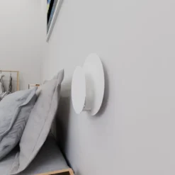 Emibig Vägglampa Cirkel Stål Vit | Passande för 1x G9 - Max 8W