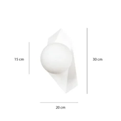 Emibig Vägglampa Drifton Stål Vit | Passande för 1x E14 - Max 10W