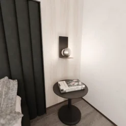Emibig Vägglampa Form Stål Svart | Passande för 1x E14 - Max 10W