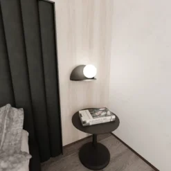 Emibig Vägglampa Form Stål Svart | Passande för 1x E14 - Max 10W
